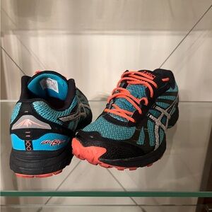 ASICS Teal and Orange Running Shoes